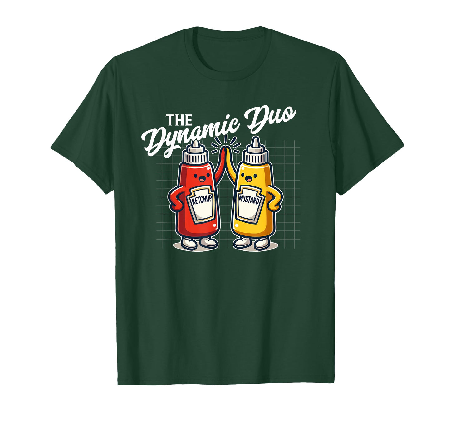 Ketchup Mustard Dynamic Duo Best Friends Funny Condiment T-Shirt
