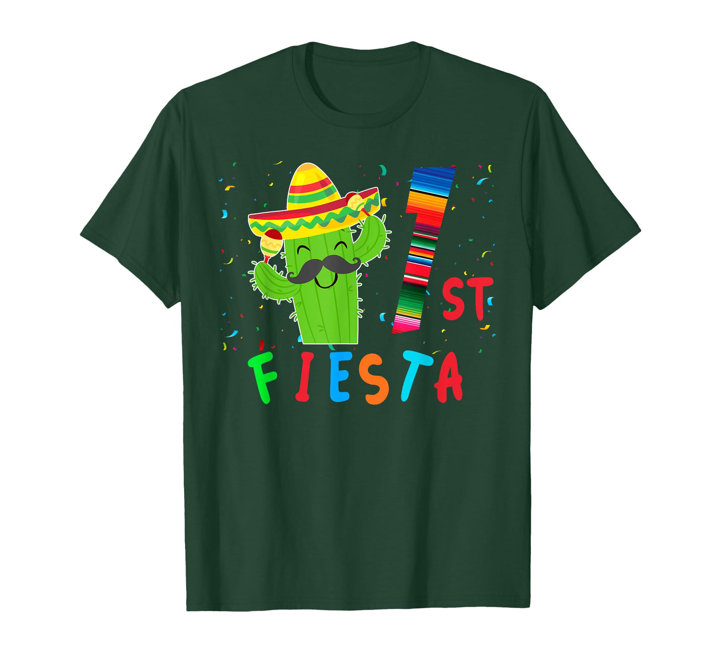Mexican Birthday Theme Party Matching Group Fiesta 1st T-Shirt