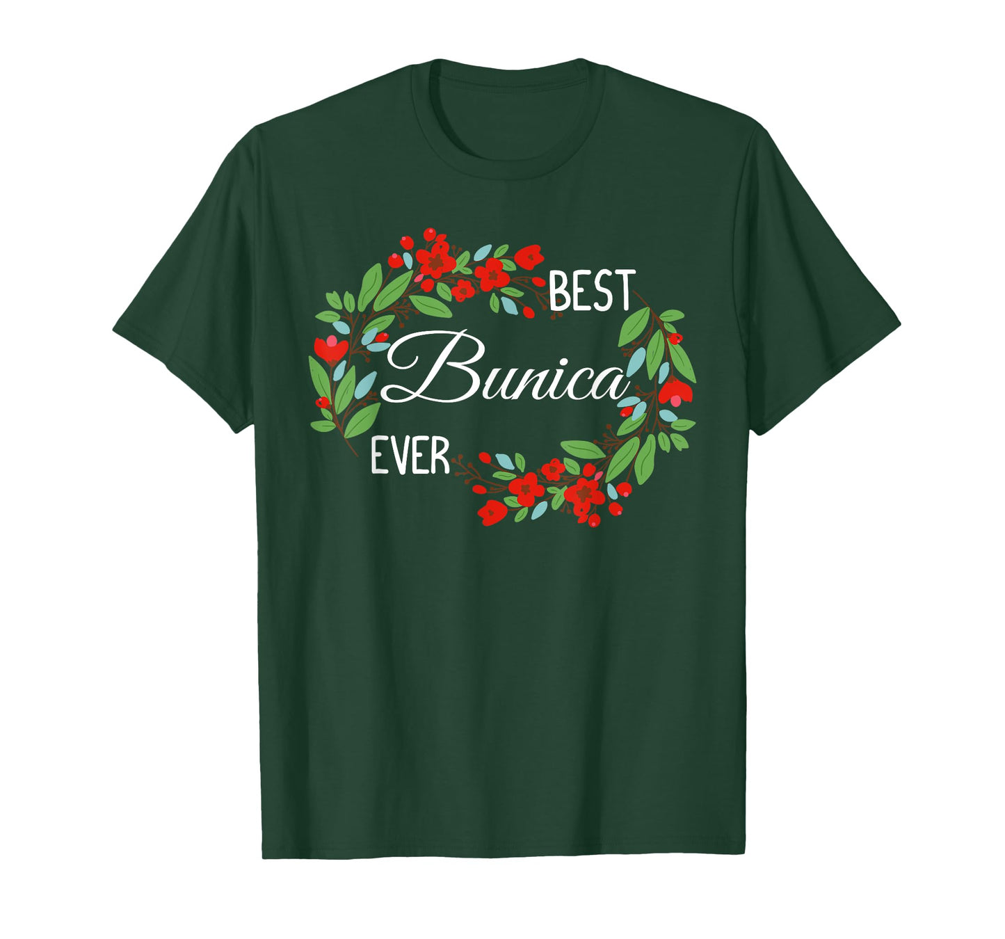 Best Bunica Ever Romanian Grandmother Mother's Day Flowers T-Shirt