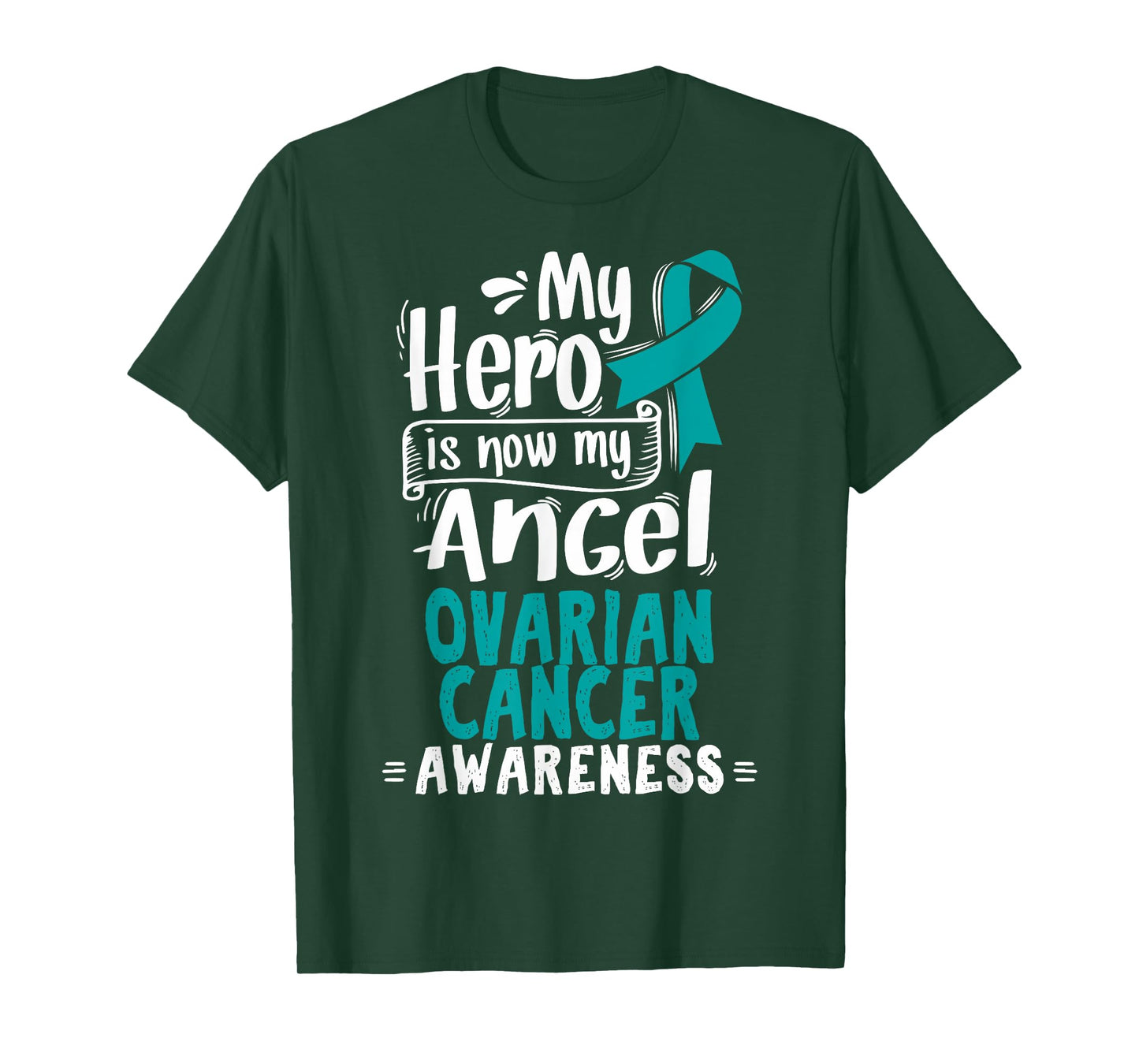 Teal Awareness Ribbon - Ovarian Cancer TShirt T-Shirt