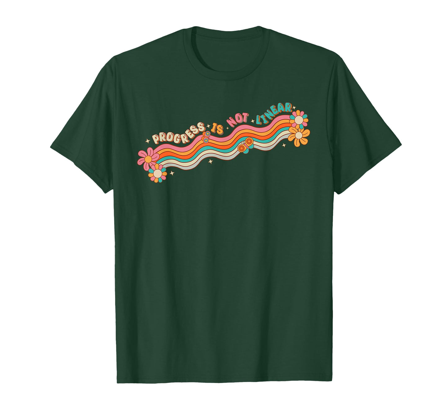 Progress Is Not Linear Teacher Student Back To School Retro T-Shirt for Men Women Girls Kids