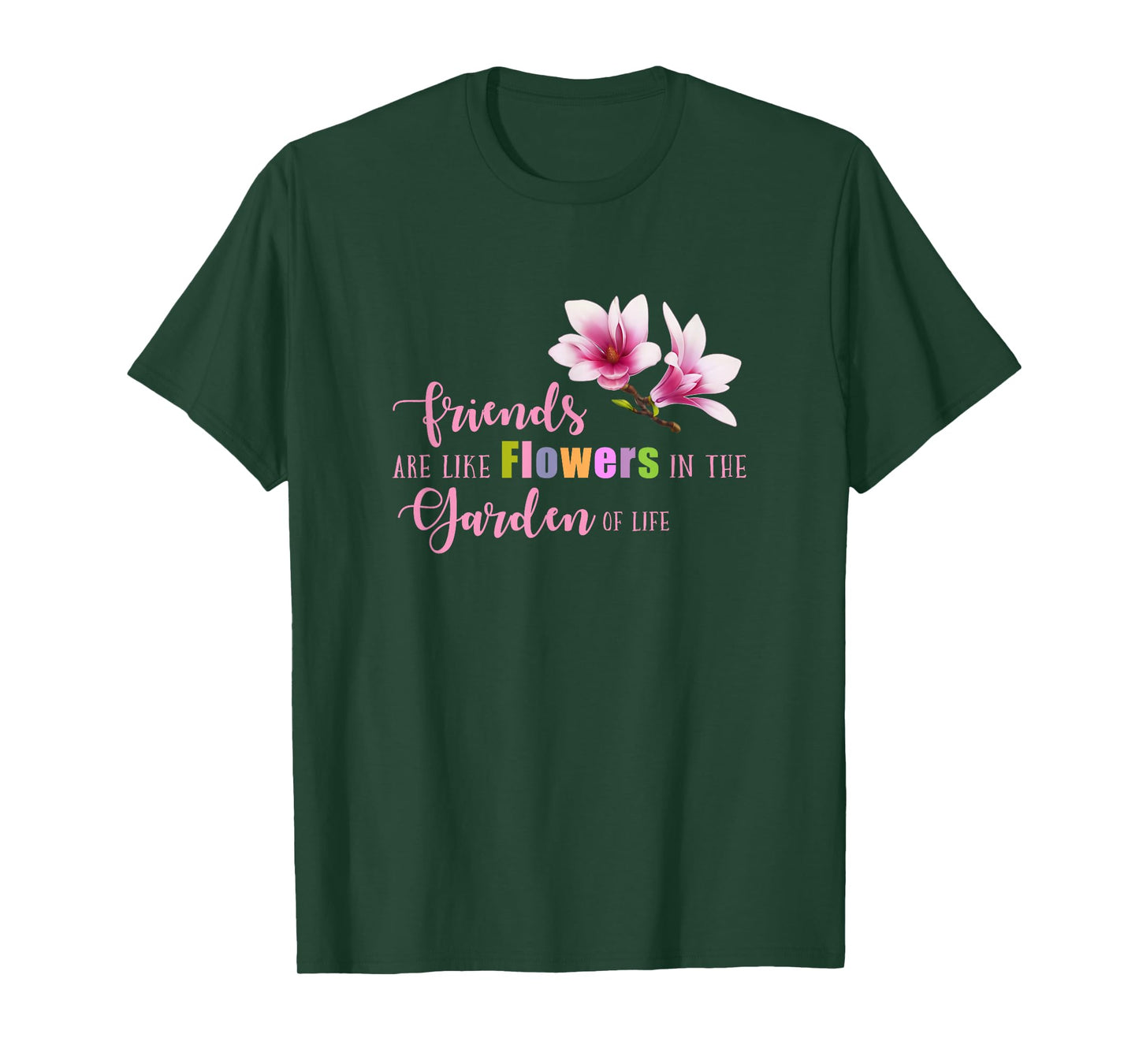 Women T Shirt Cute Best Friend Friendship Flower Girls T-Shirt