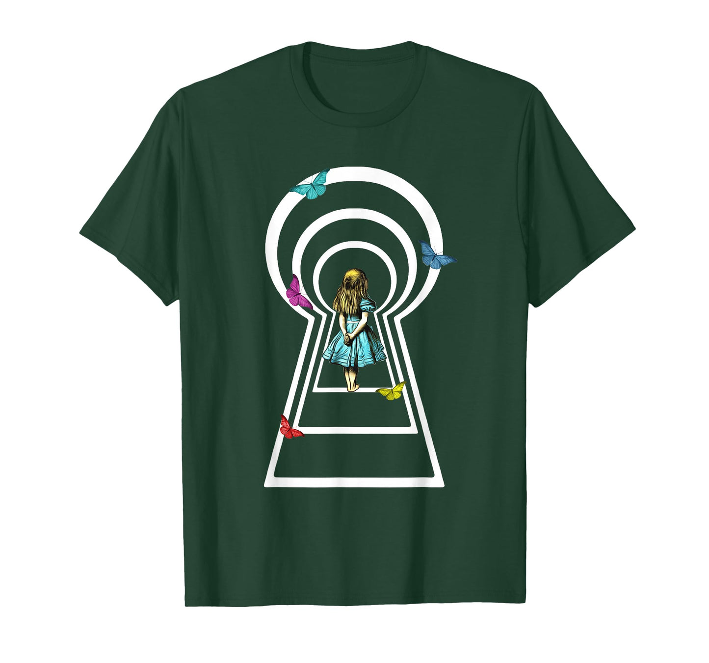 Alice In Wonderland Through The Keyhole T Shirt Design T-Shirt