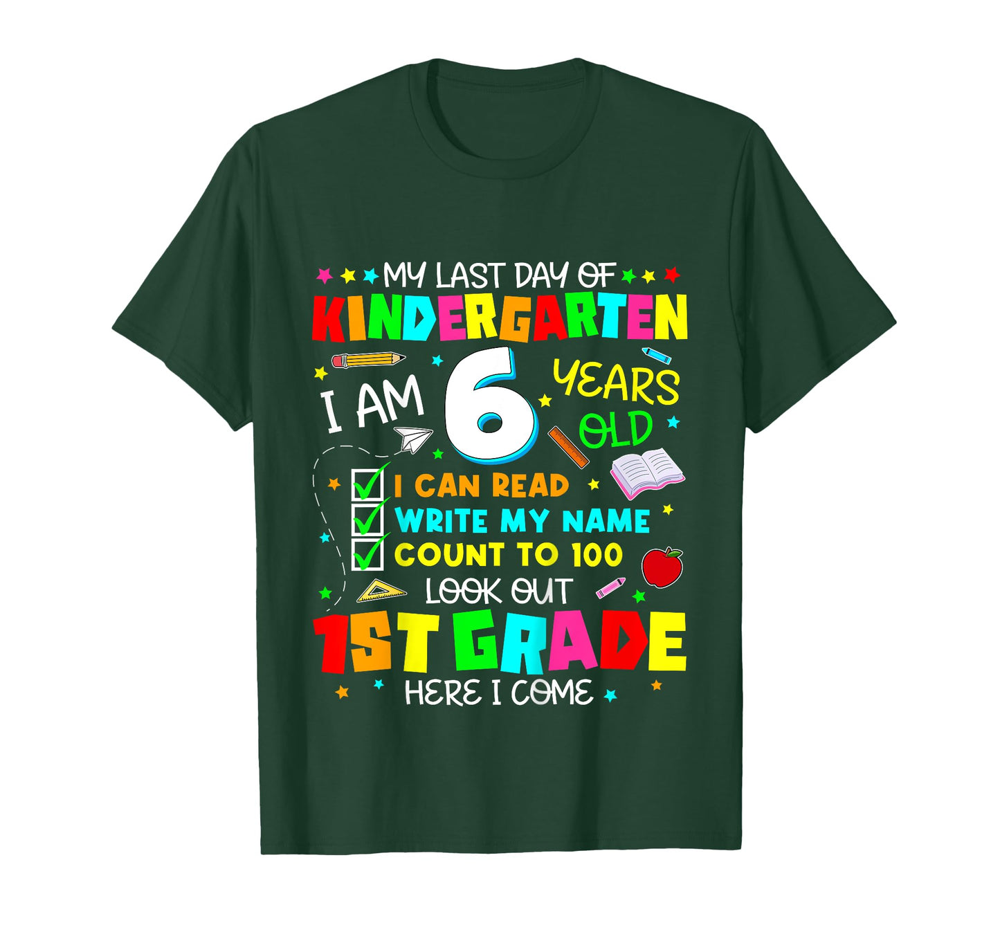 Kids My Last Day Of Kindergarten Graduation Grad Kids Boys Girls T-Shirt