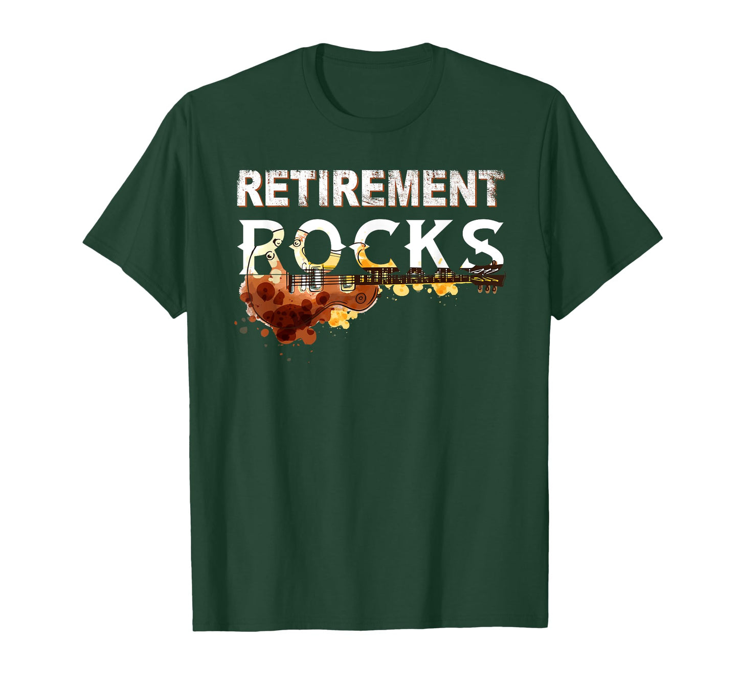 Retirement Rocks Guitar Old Rockers Retired T-Shirt