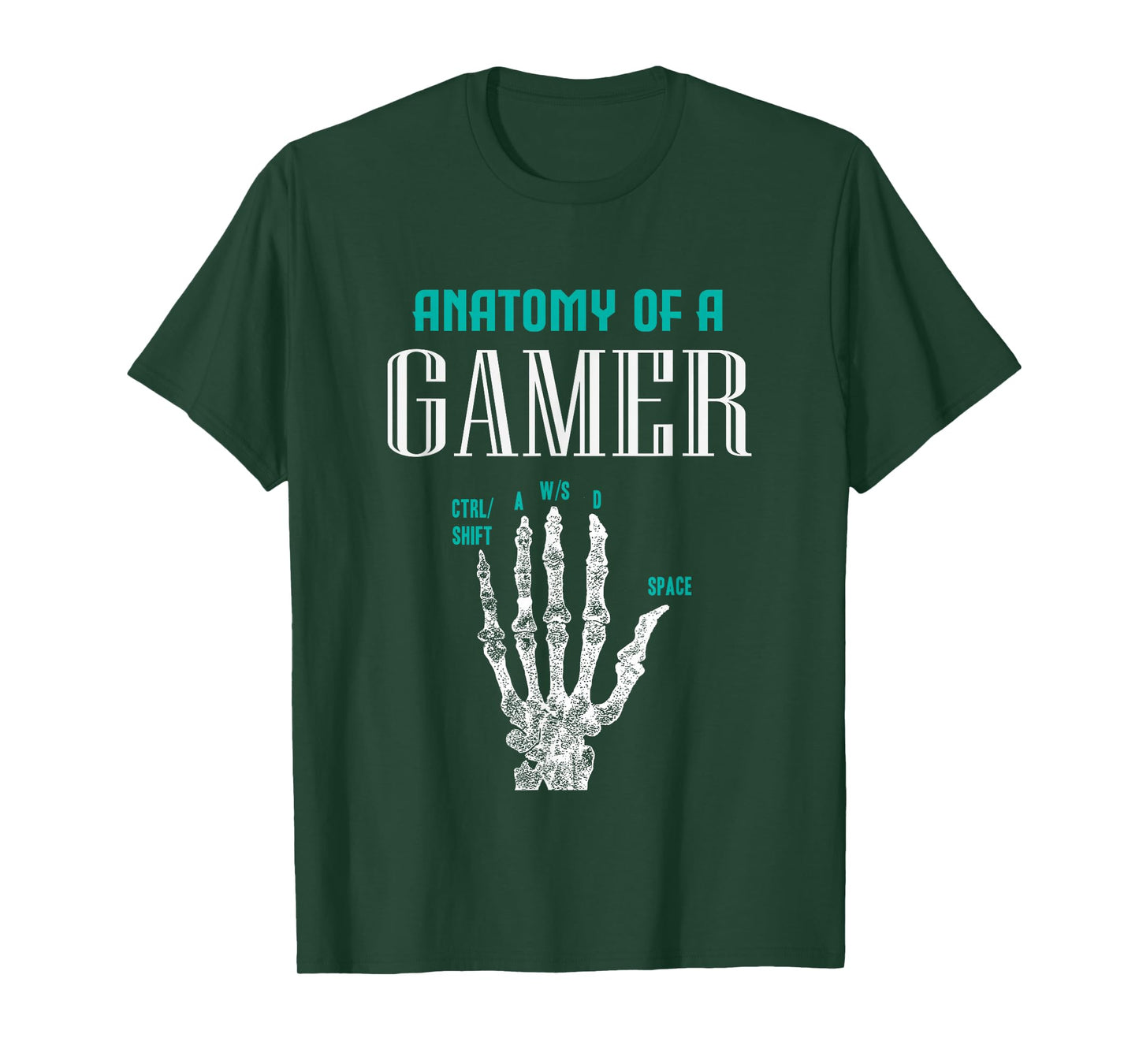 Anatomy of A Gamer Skeleton Hand Funny T-Shirt