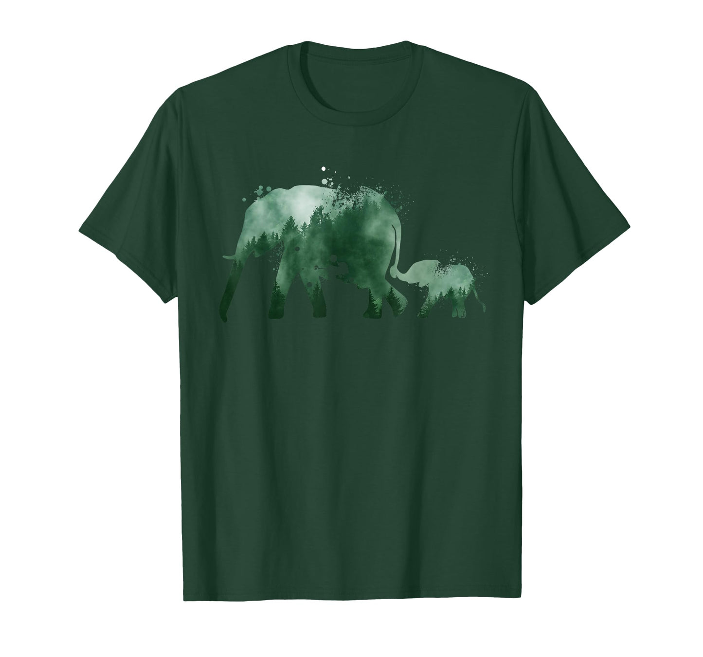 Vintage Elephant Silhouette | Men Women | Baby Elephant T-Shirt