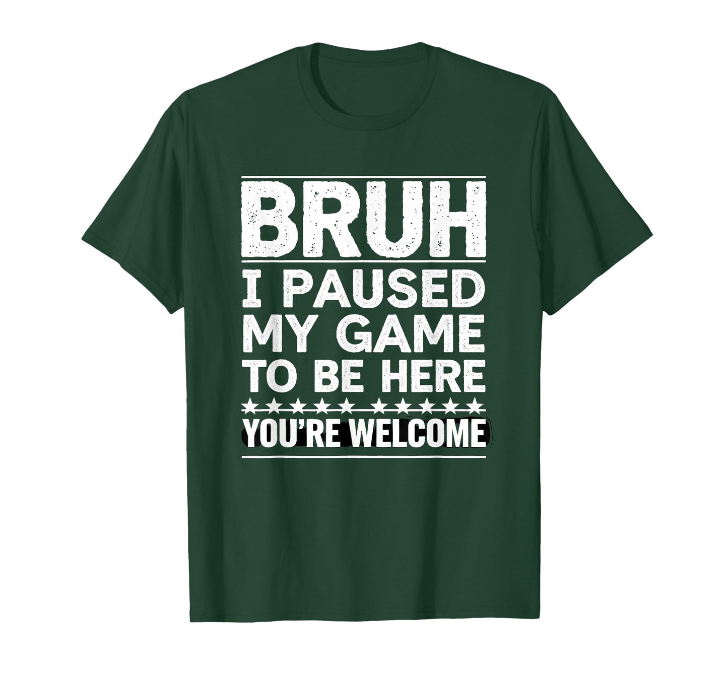Bruh I Paused My Game Funny Skeleton Gamer Gaming for Teens T-Shirt