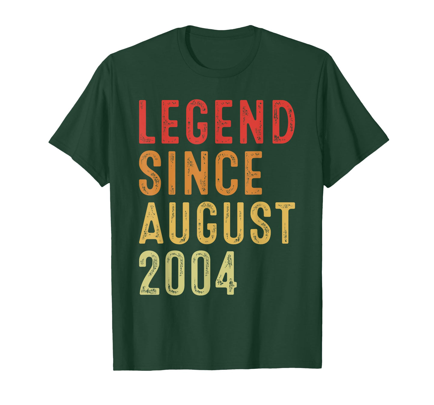 Legend Since August 2004 Vintage 2004 Idea Birth Of Birthday T-Shirt