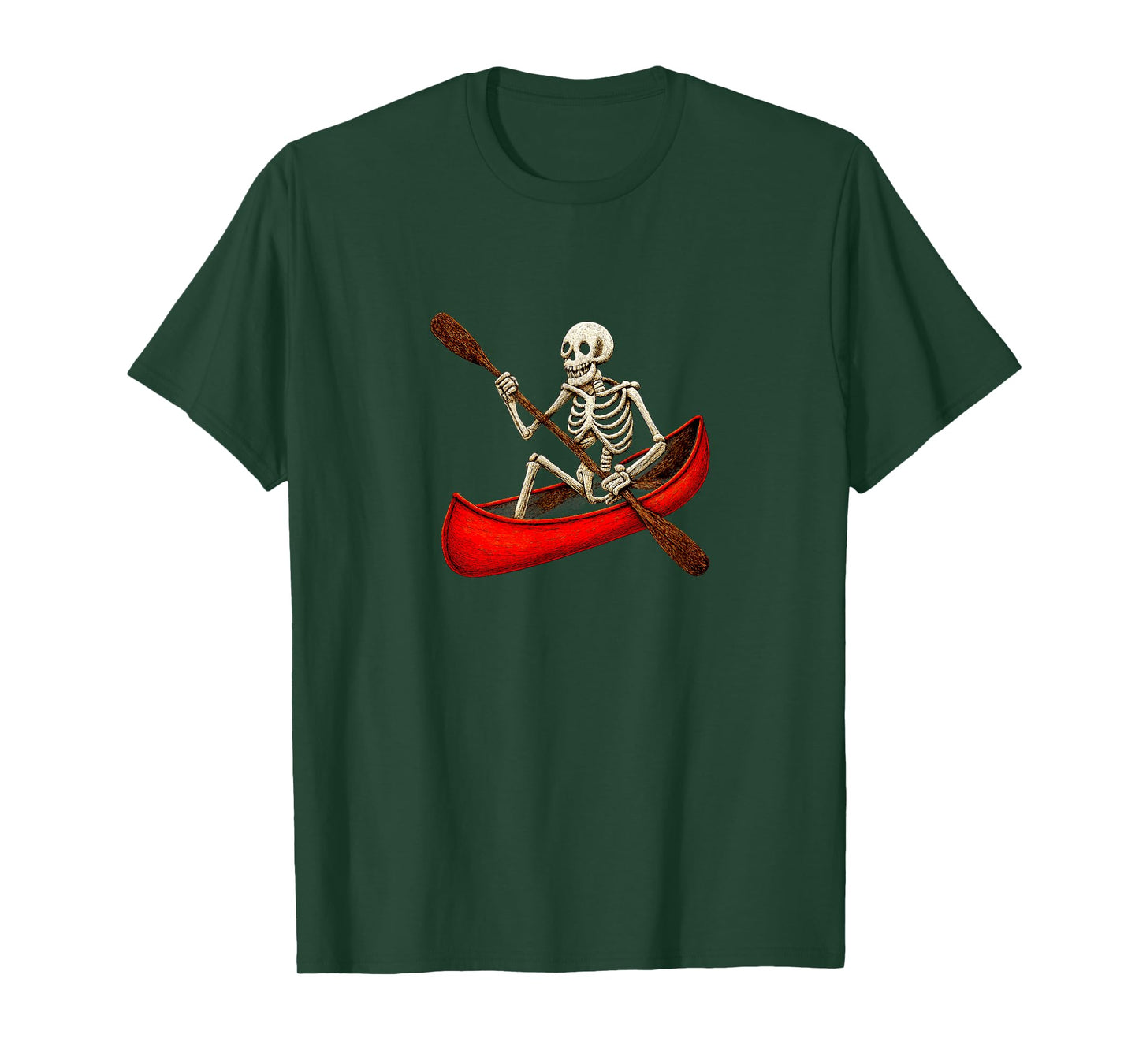 Skeleton Canoe Canoeing Canoer Paddle Sport T-Shirt
