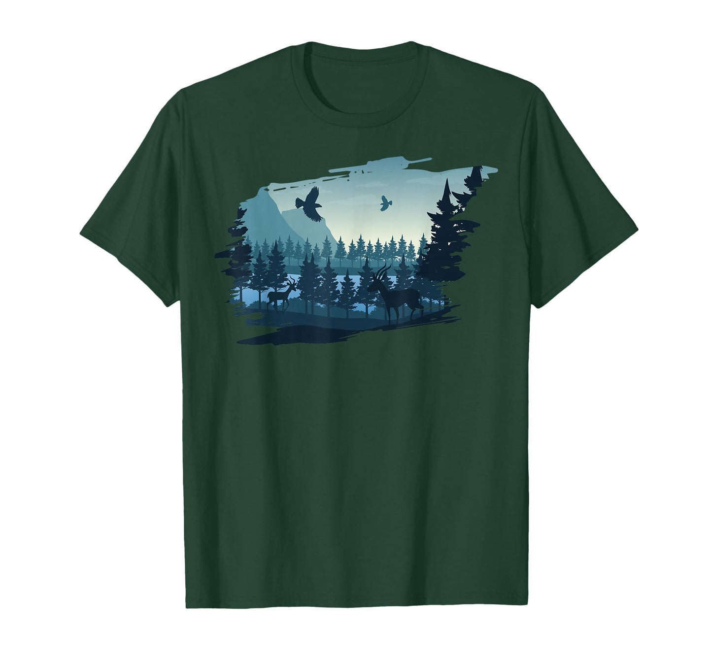 Beautiful Mountain, Nature Trees and Forest T-Shirt