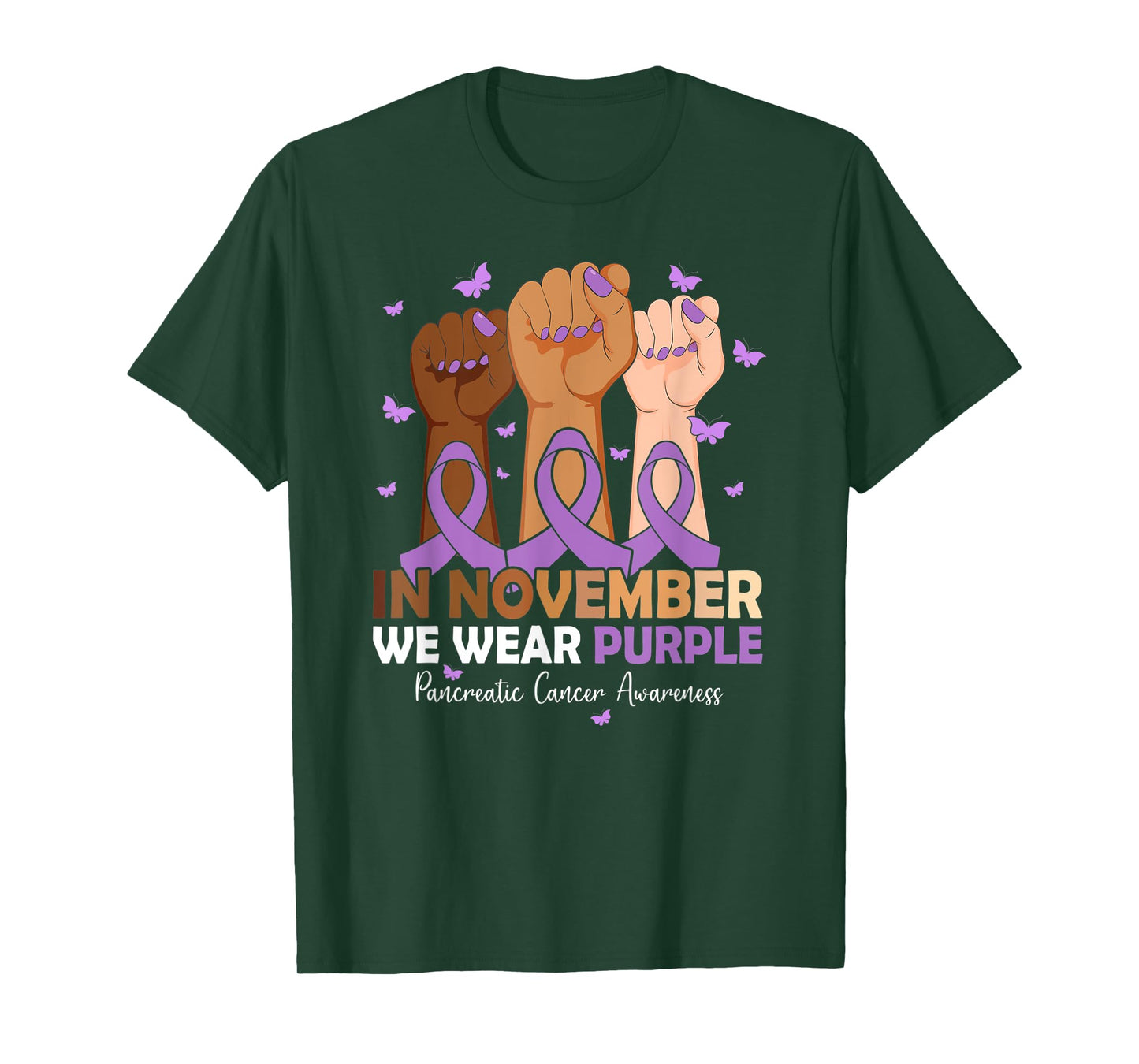 In November We Wear Purple Pancreatic Cancer Awareness T-Shirt