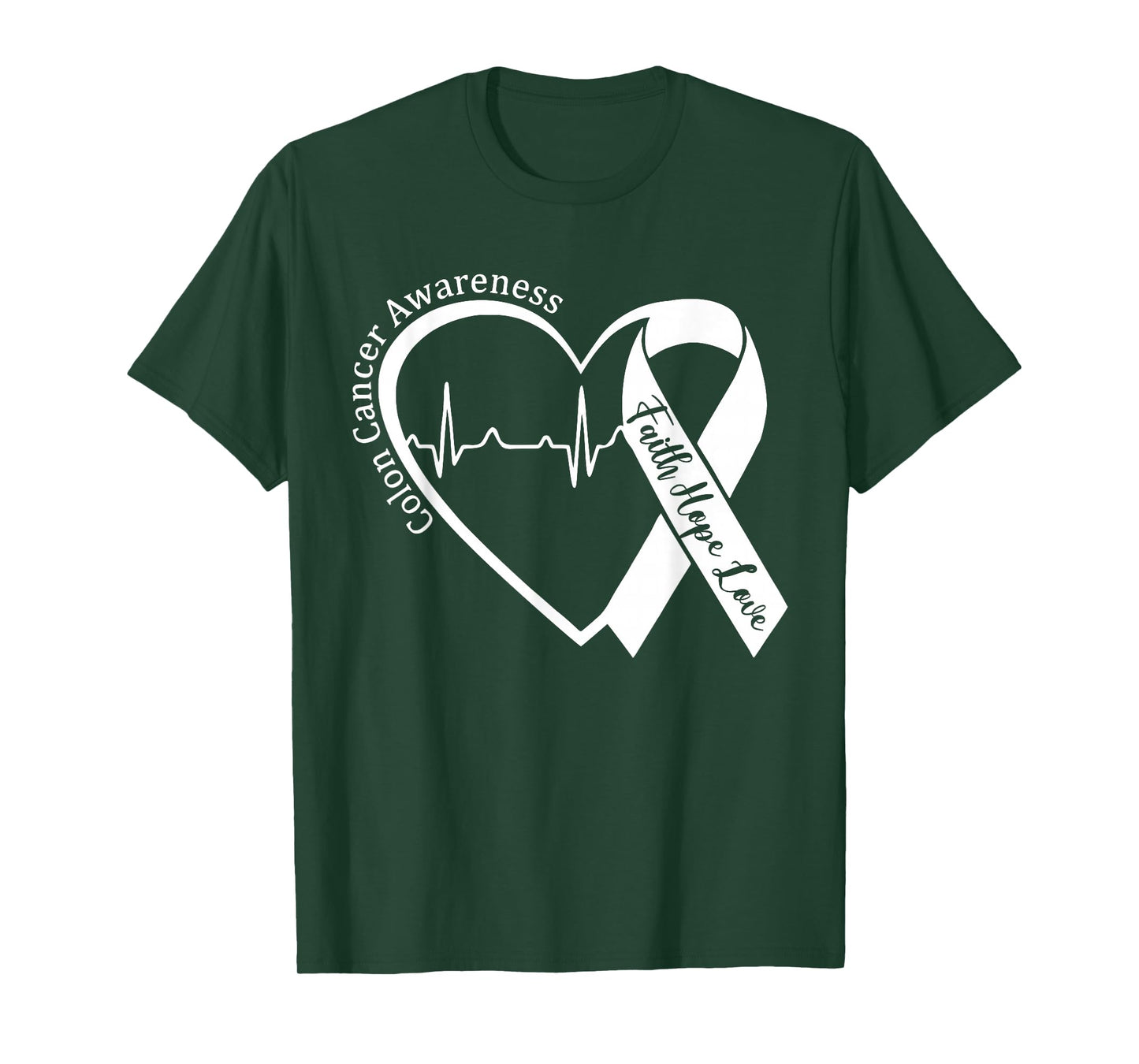 Colorectal Colon Cancer Awareness Blue Ribbon Colonoscopy T-Shirt