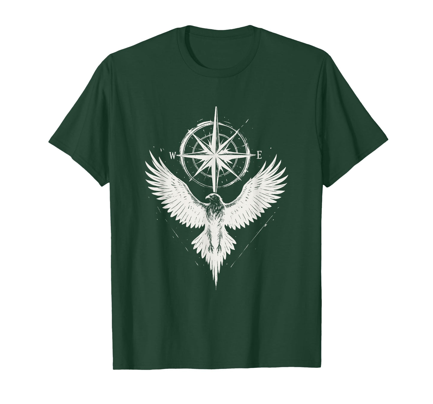 Gothic Raven Bird Crow Moon Light Night Twilight Forest T-Shirt