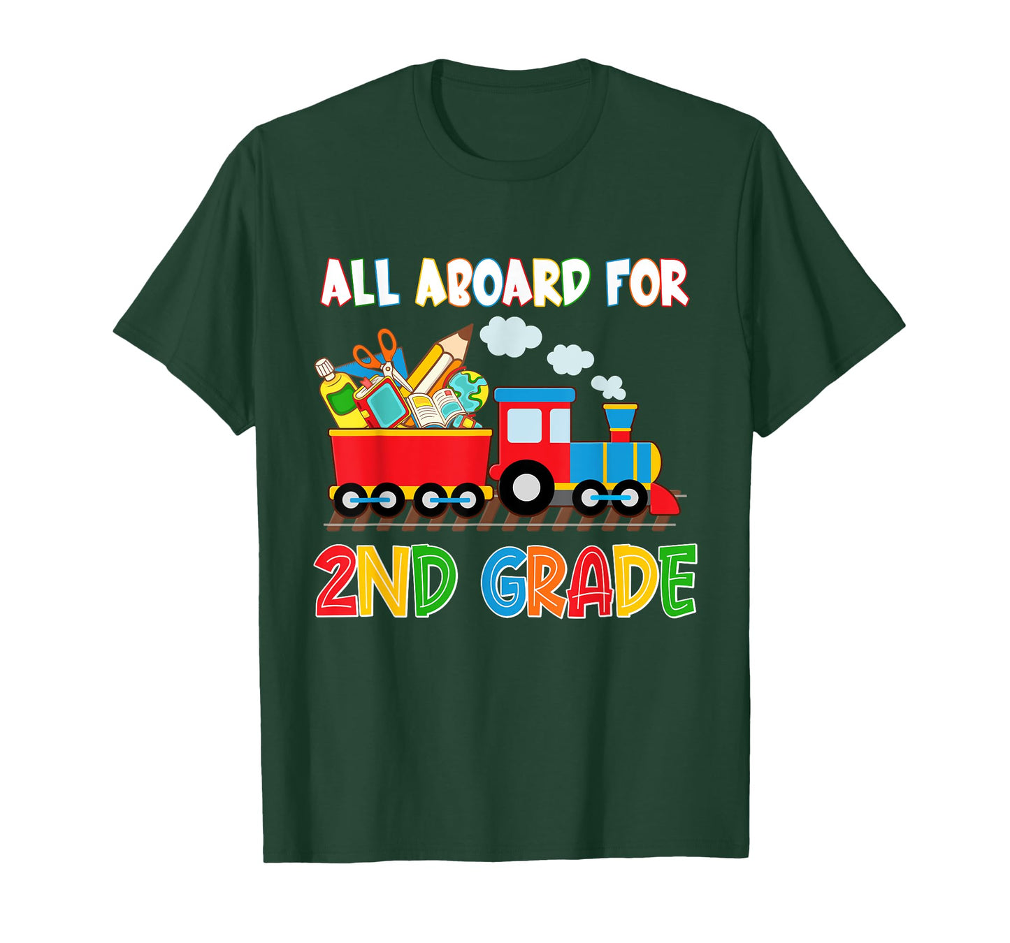 All Aboard For 2nd Grade Steam Train First Day Of School T-Shirt