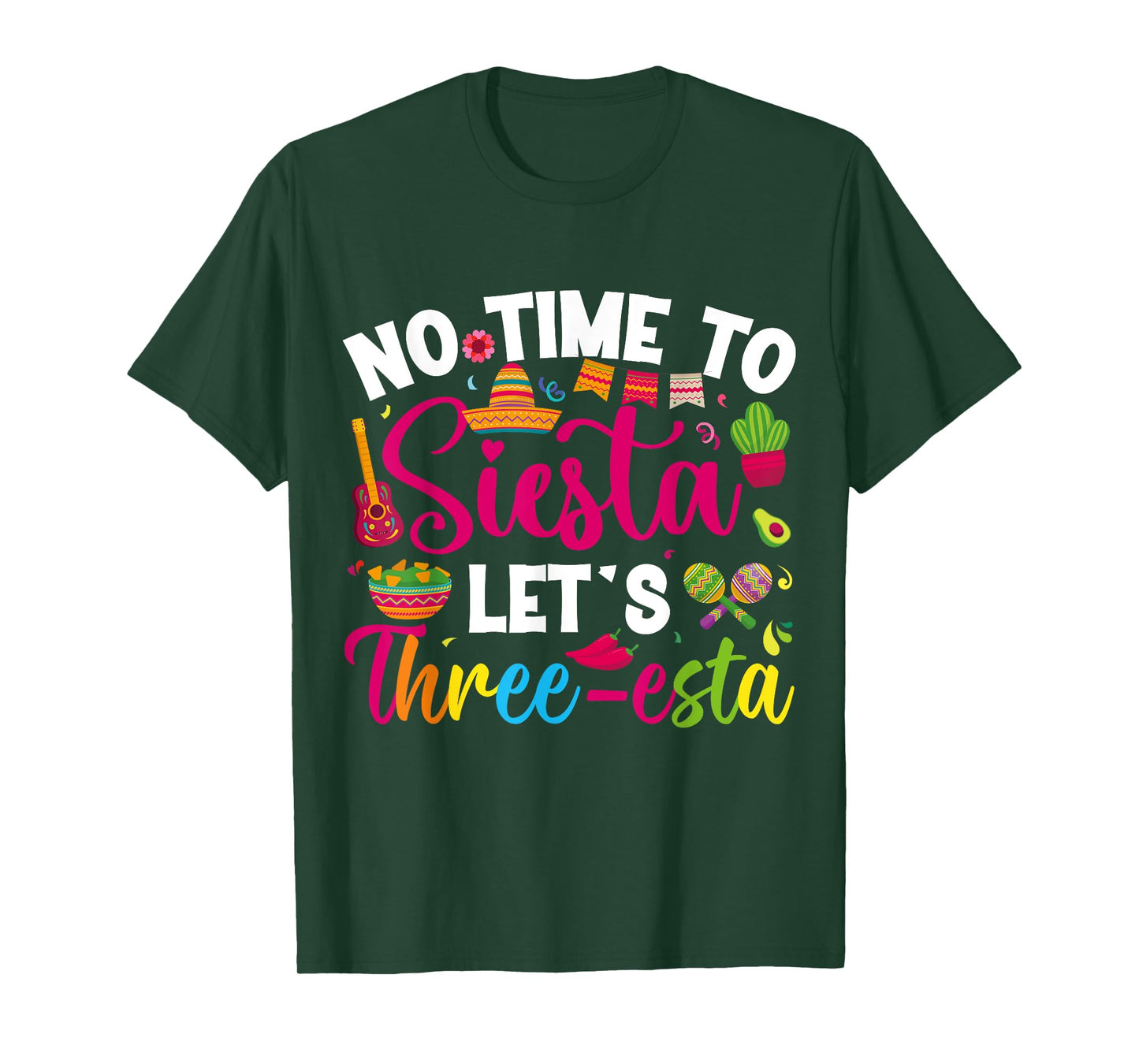 3 Year Old Three Esta Mexican 3rd Birthday Kids T-Shirt
