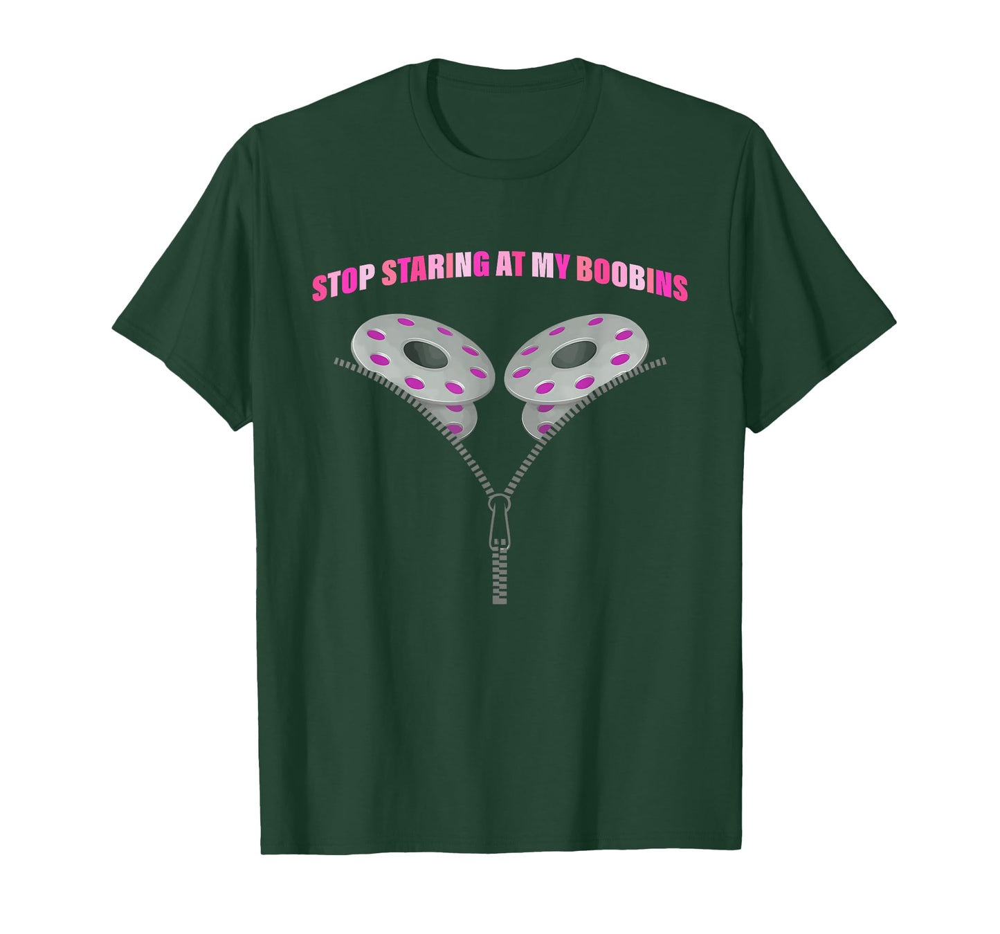 Stop Staring at My Boobins Film Boobs Breast Cancer T-Shirt