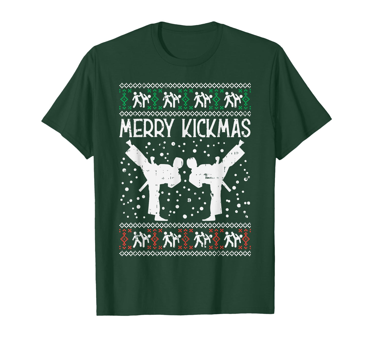 Merry Kickmas Ugly Christmas Karate Jiu Jitsu Martial Gift T-Shirt