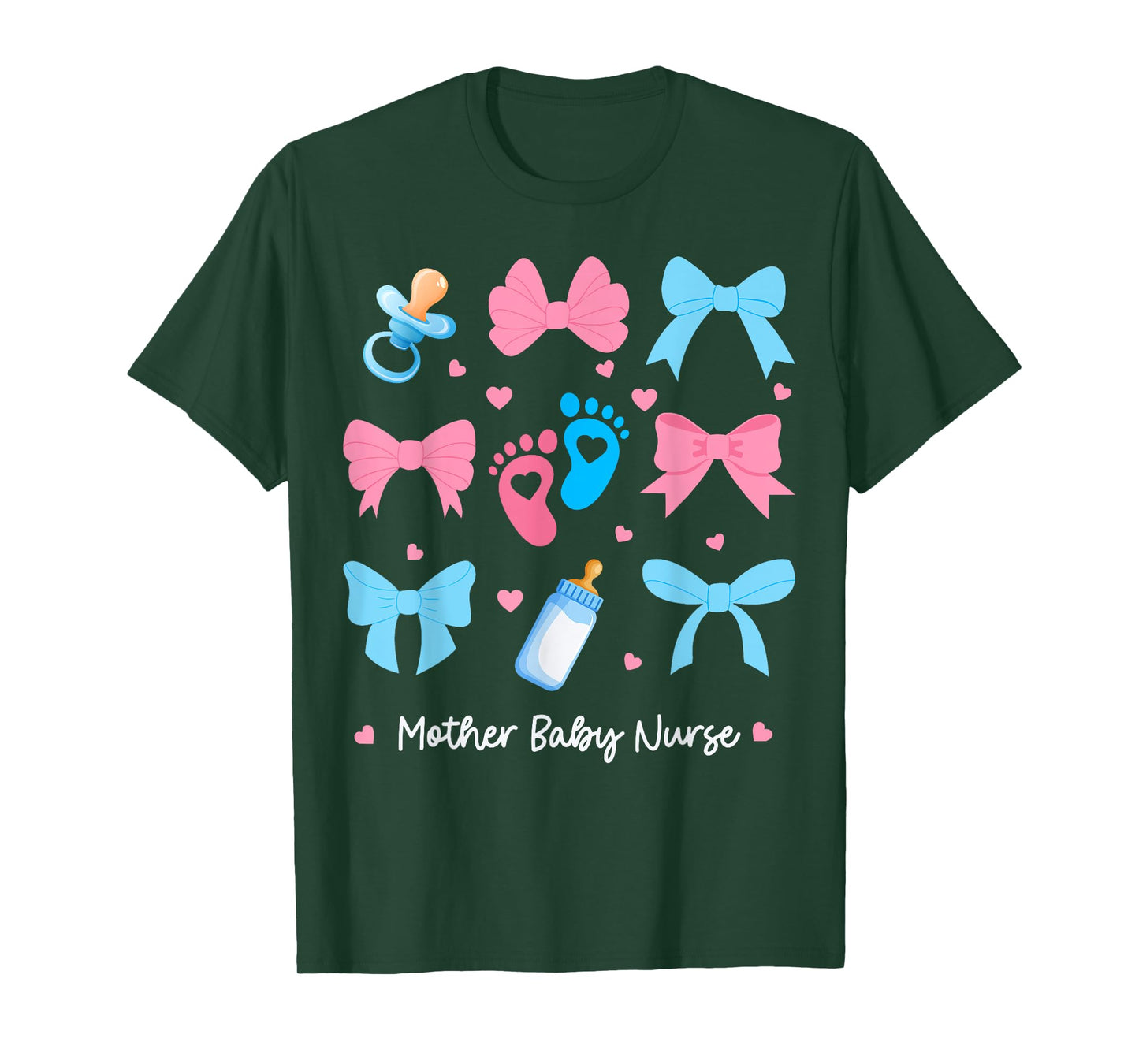 Nurse Coquette Bow Mother Baby Nurse for Mom Mothers Day T-Shirt