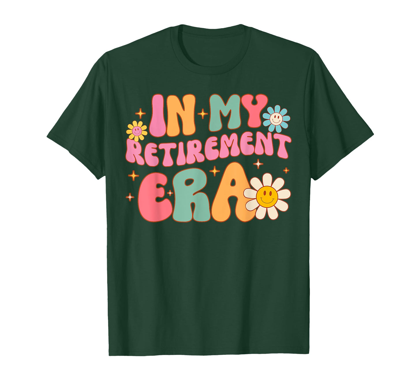 Groovy Retro In My Retirement Era Funny Teacher Retired 2024 T-Shirt