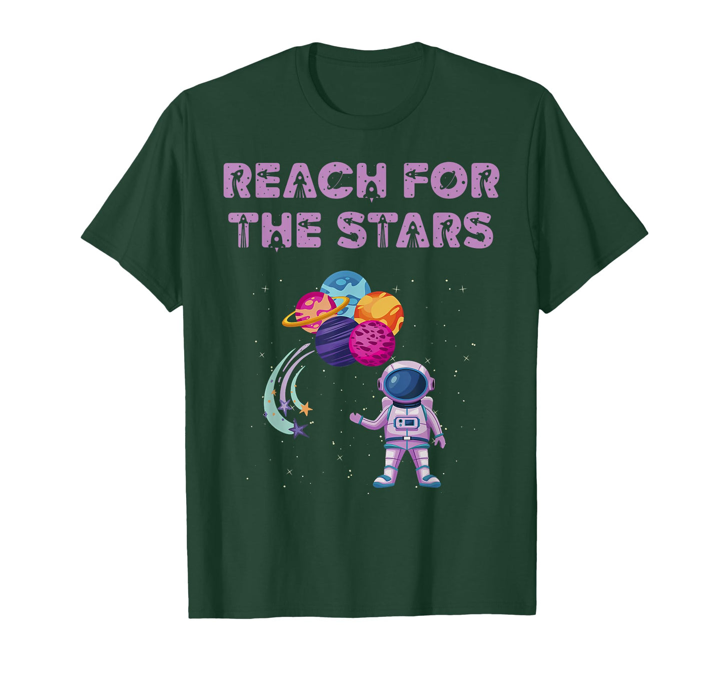 Reach for the Stars Astronaut Space Back To School Teacher T-Shirt