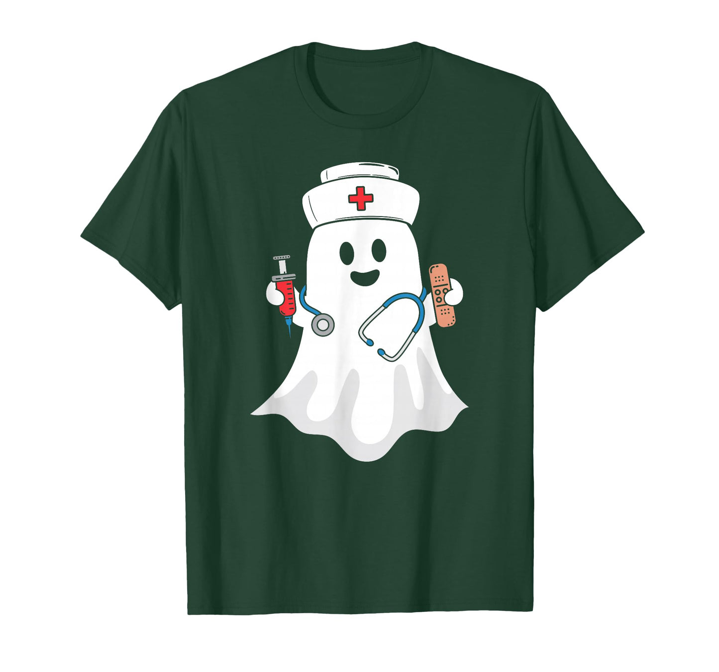 Nurse Ghost Halloween Costume for Girls Women Nursing T-Shirt