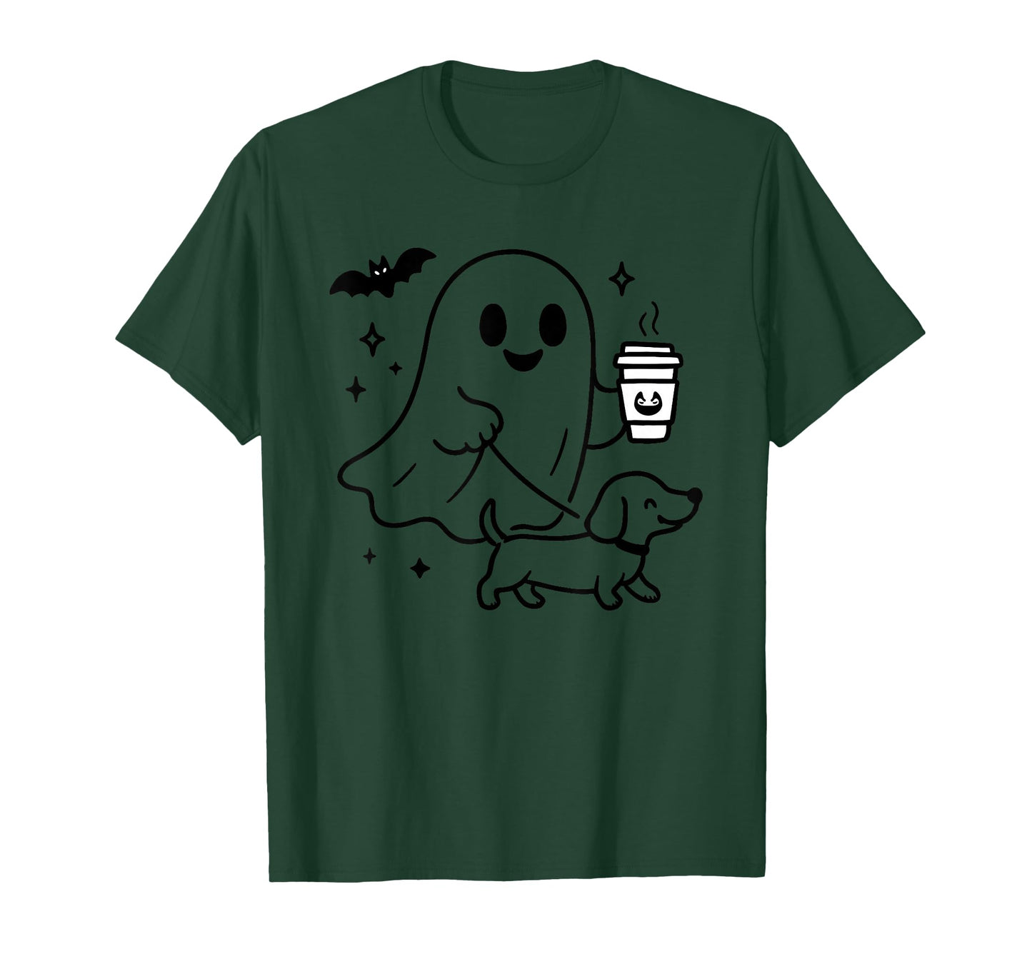 Funny Dachshund Ghost Halloween Spooky Season Weenie Dog T-Shirt