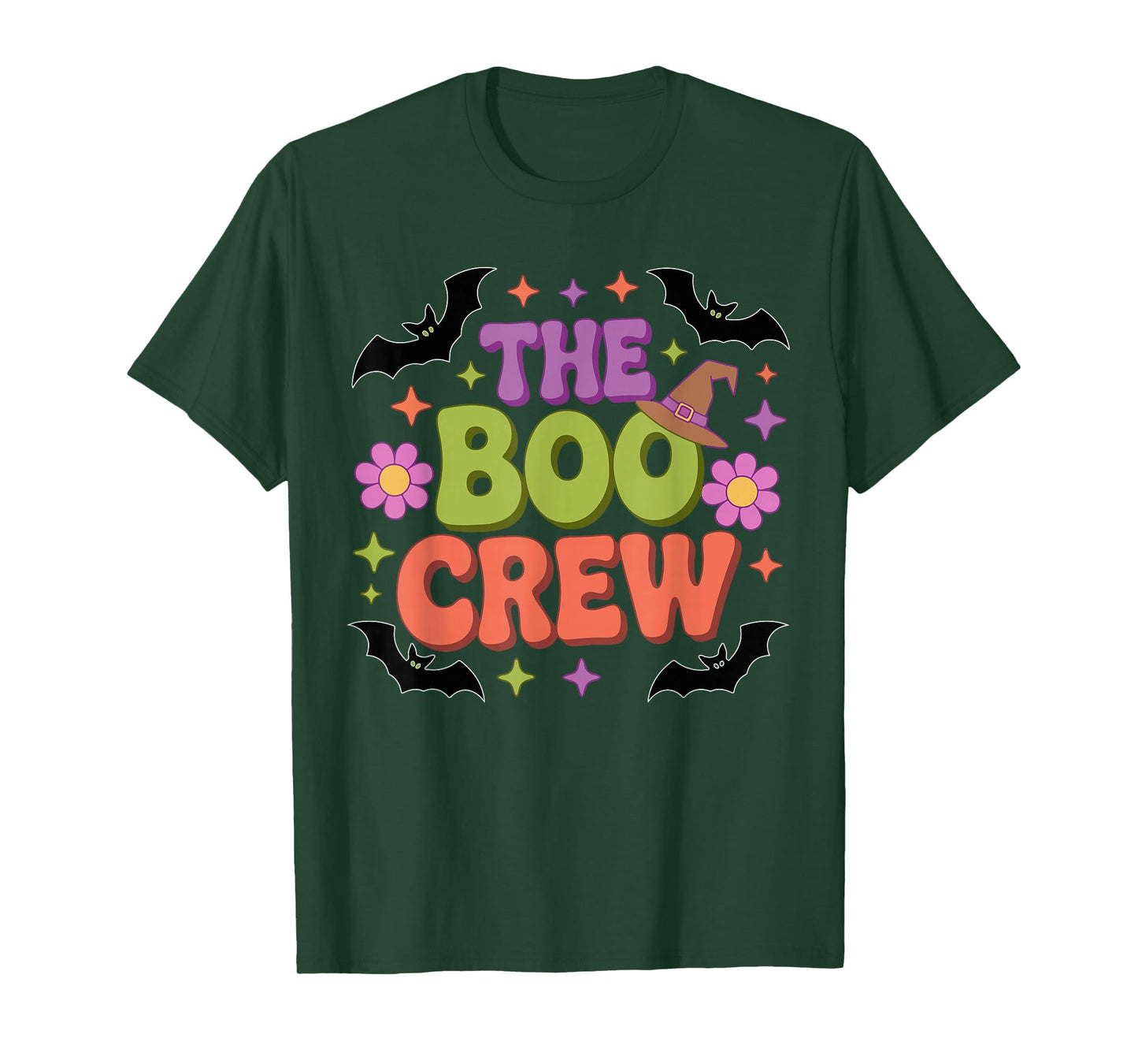 Halloween Ghost The Boo Crew Costume Matching Women Kids Men T-Shirt