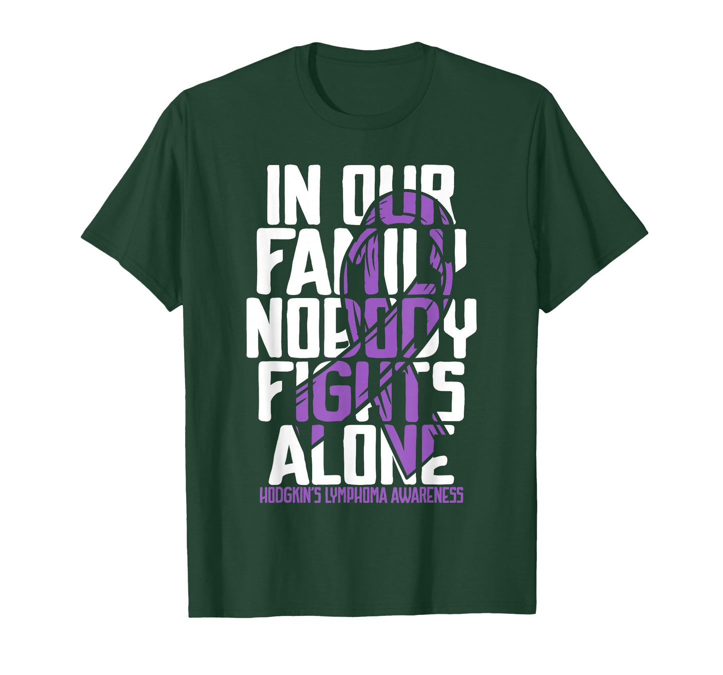 Hodgkins Lymphoma Purple Family Hodgkin's Lymphoma Awareness T-Shirt