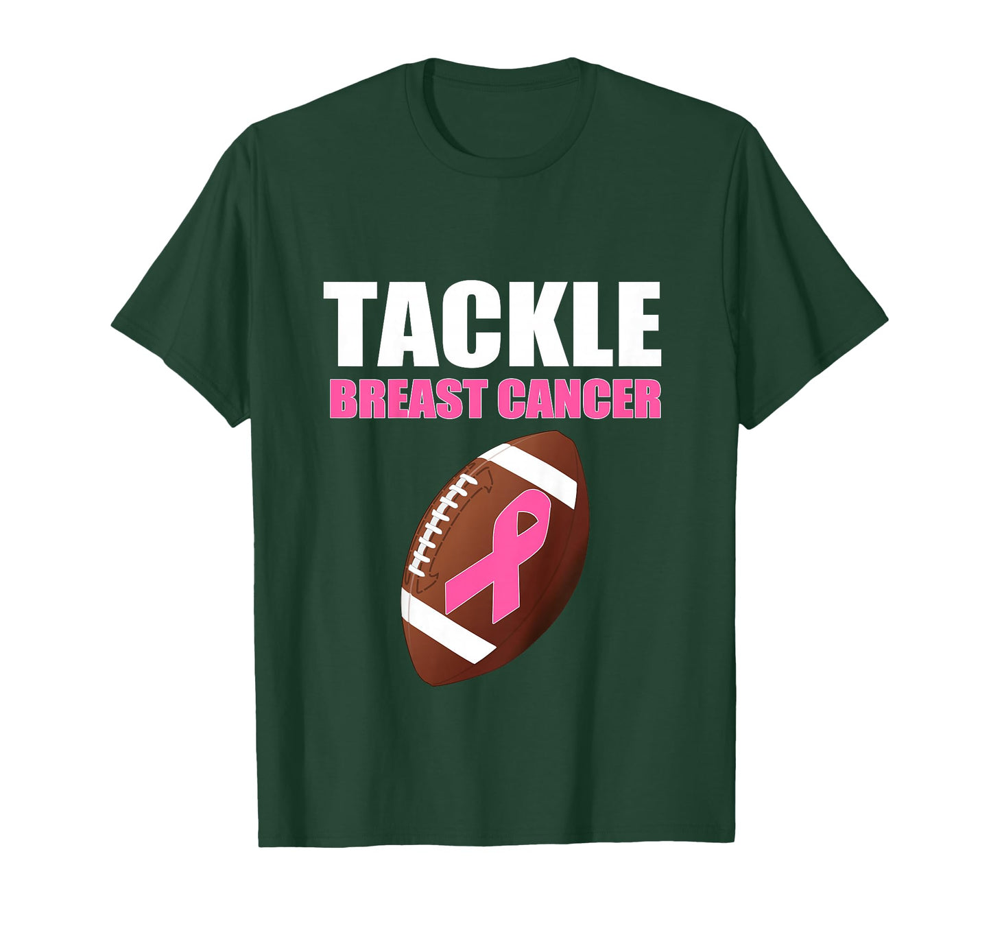 Football Breast Cancer Awareness Pink Ribbon for Boys Girls T-Shirt