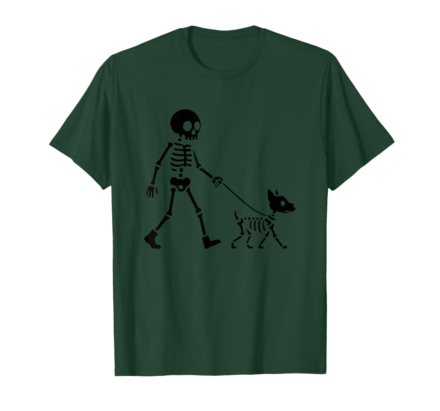 Happy Halloween Funny Skeleton Walking Cat Spooky Season T-Shirt