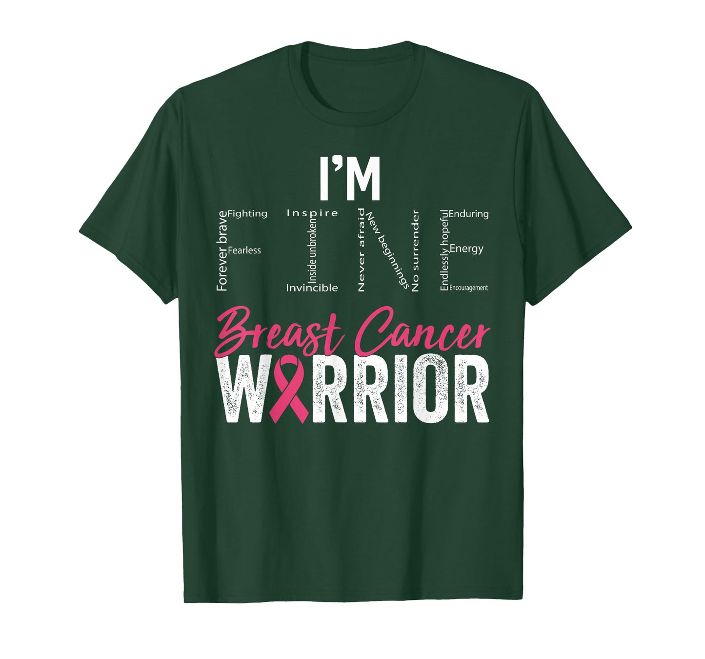 Breast Cancer Warrior Pink Ribbon Awarness T-Shirt