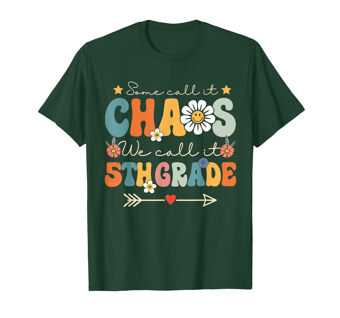 Some Call It Chaos We Call It 5th Grade Fifth Grade Teachers T-Shirt