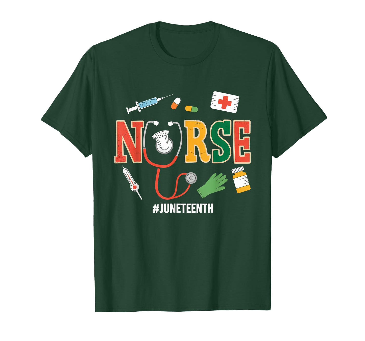 Juneteenth Scrubs Groovy African Bow Juneteenth Nurse Women T-Shirt
