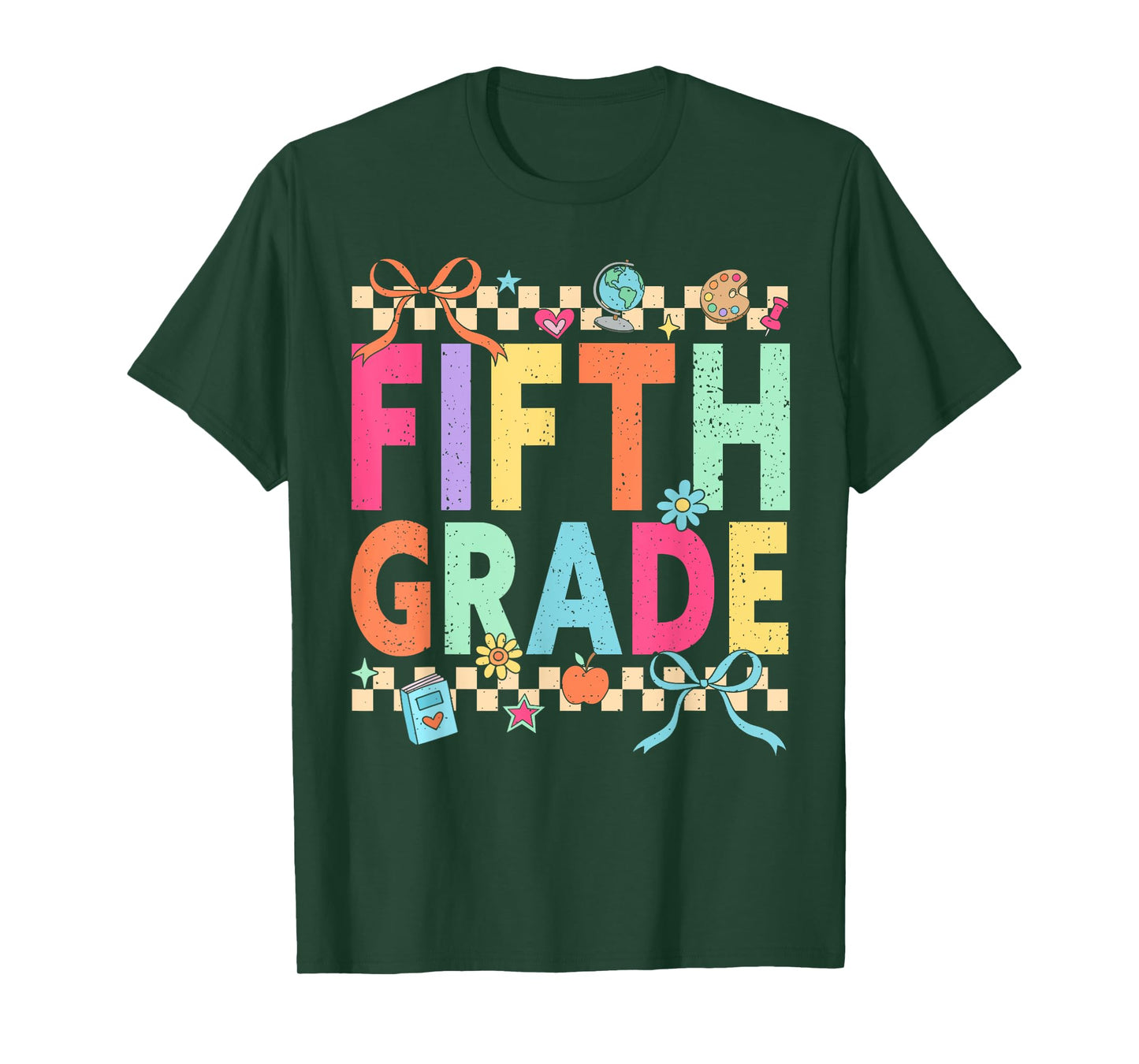 Retro Fifth Grade Back To School 5th Grade Teacher Girl Boy T-Shirt