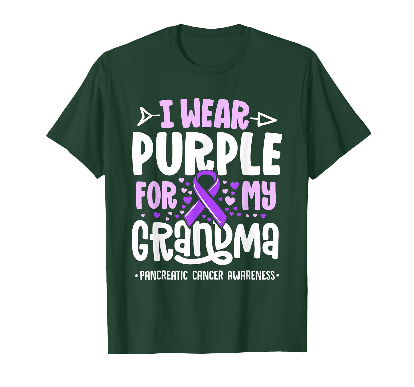 I Wear Purple For My Grandma Pancreatic Cancer Awareness T-Shirt