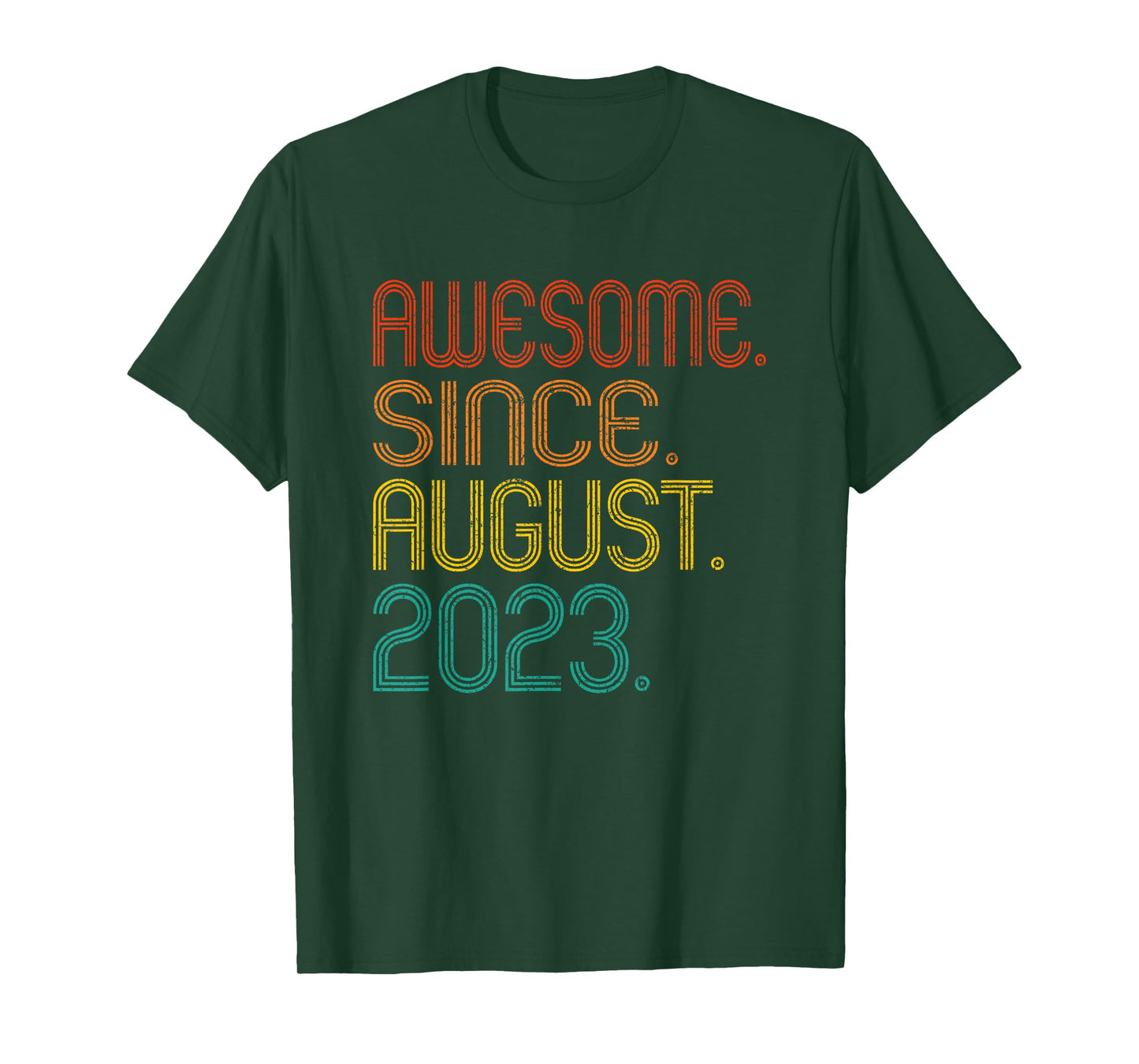 Awesome Since August 2023 Birth Of Birthday 2023 Vintage T-Shirt