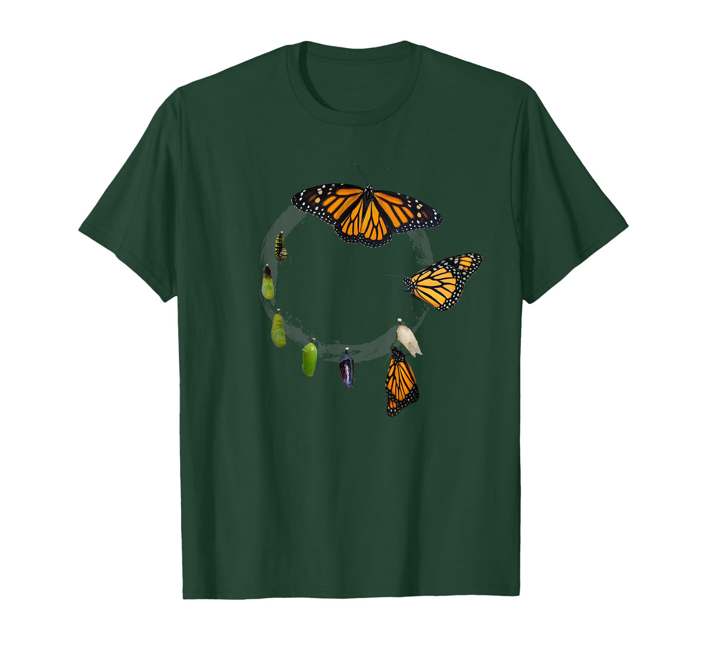 Monarch Butterfly Chrysalis Cycle Nature Lover Gift T-Shirt
