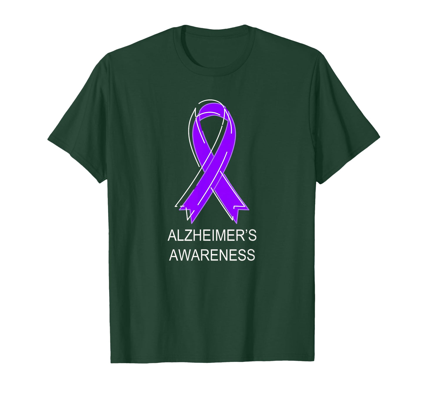 Alzheimer's Awareness Purple Ribbon T-Shirt