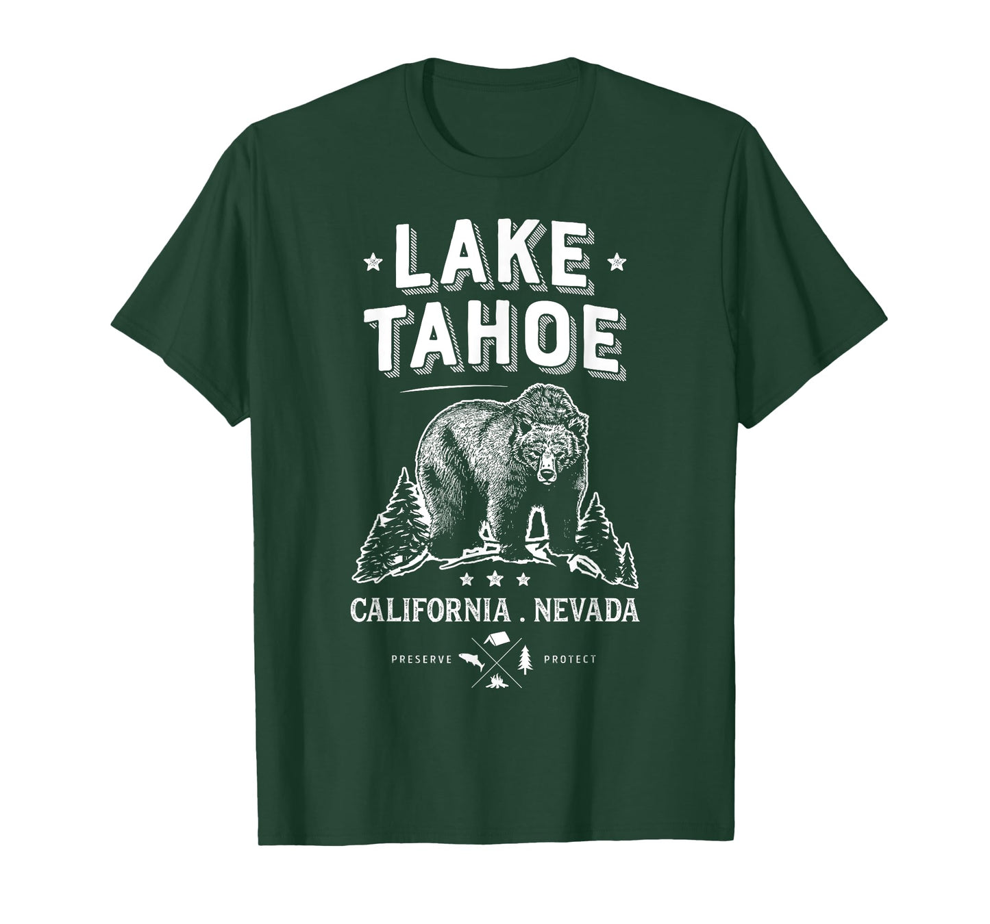 Lake Tahoe T Shirt California Nevada Vintage Bear Men Women T-Shirt