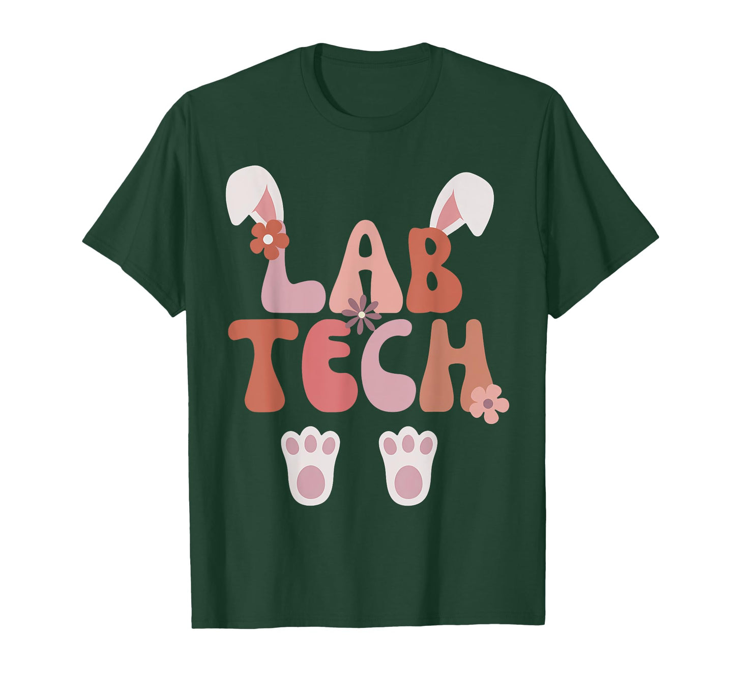 Lab Tech Bunny Easter Laboratory Scientist Easter Teacher T-Shirt