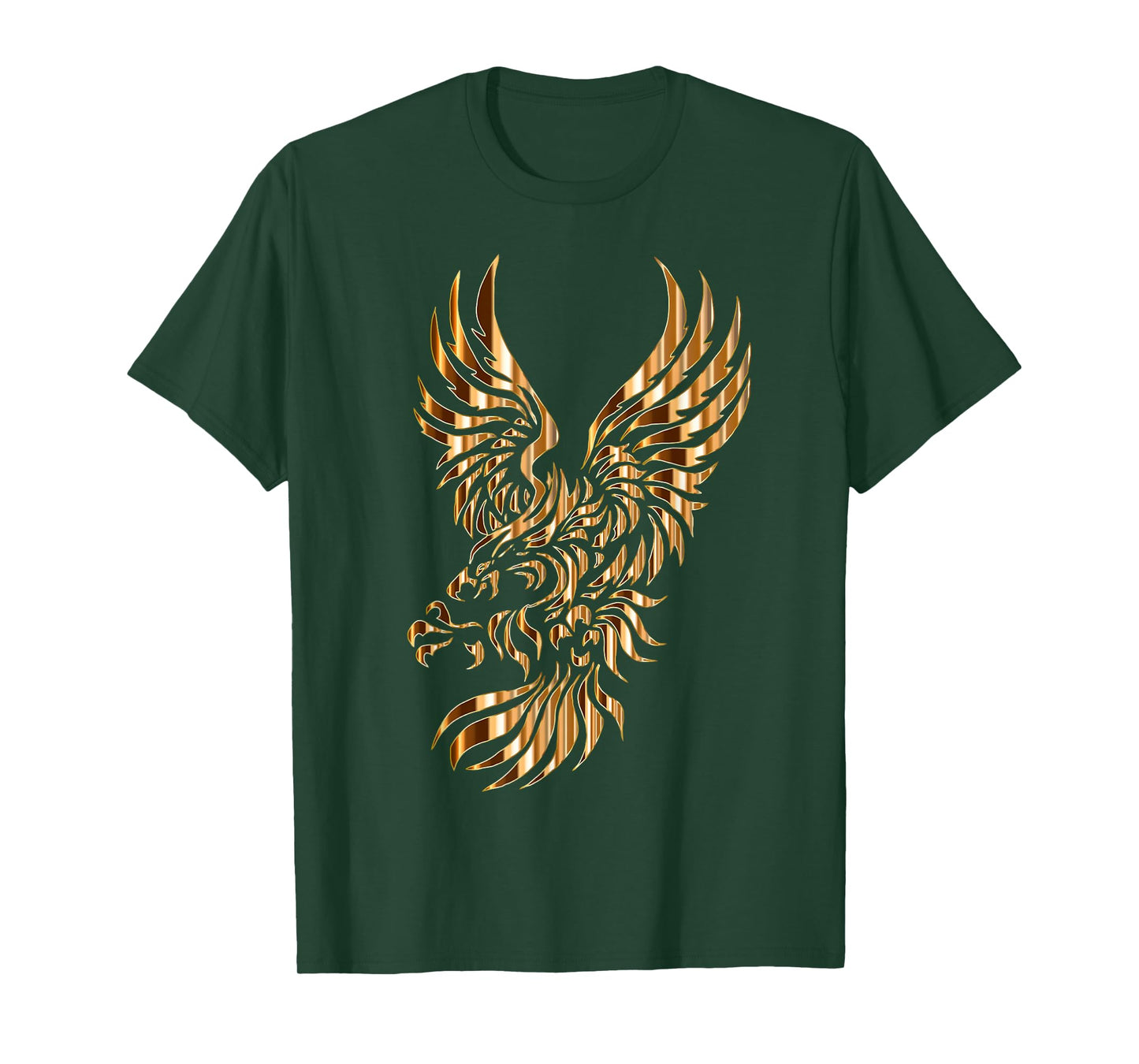 Gold Tribal Eagle Phoenix T-Shirt T-Shirt