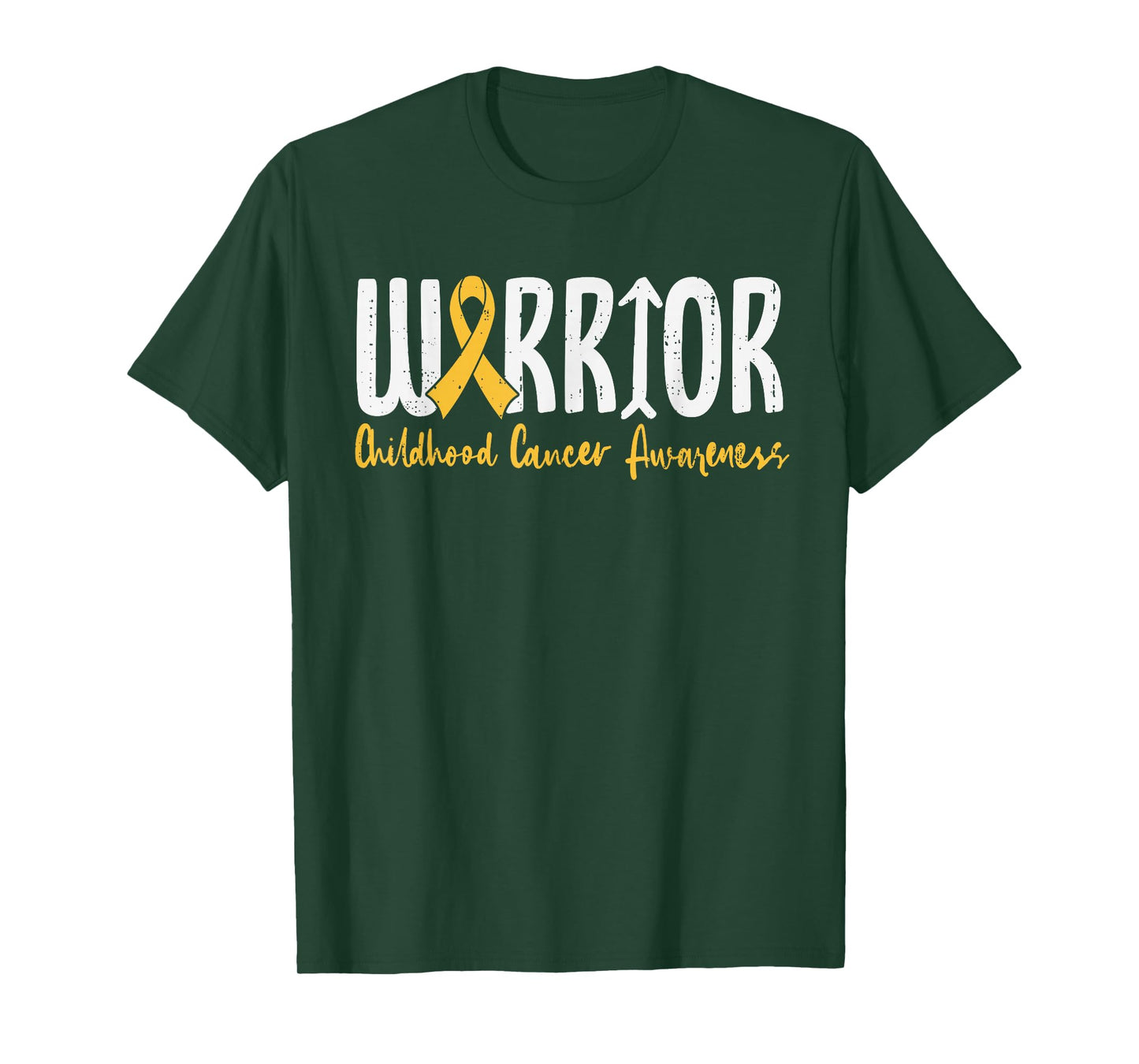 Warrior Childhood Cancer Awareness Survivor Gold Ribbon T-Shirt