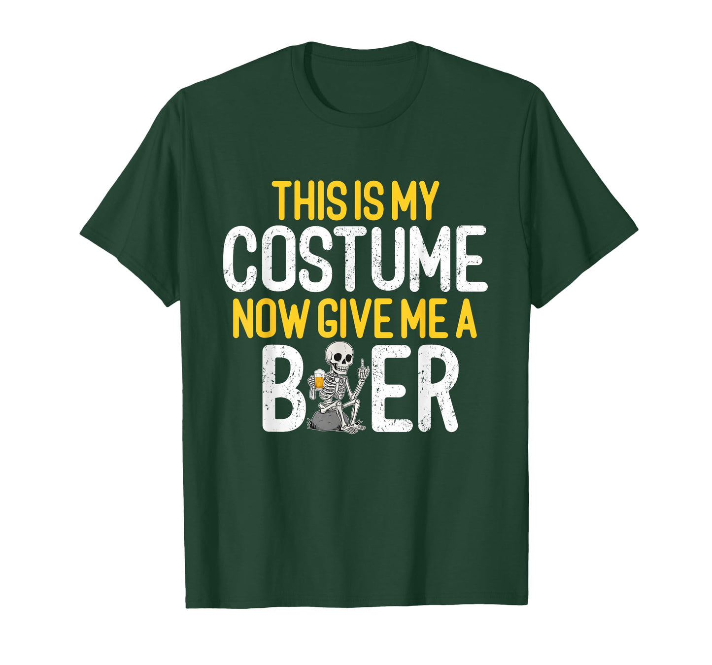 This is My Costume Beer Lover Skeleton Drinking Halloween T-Shirt