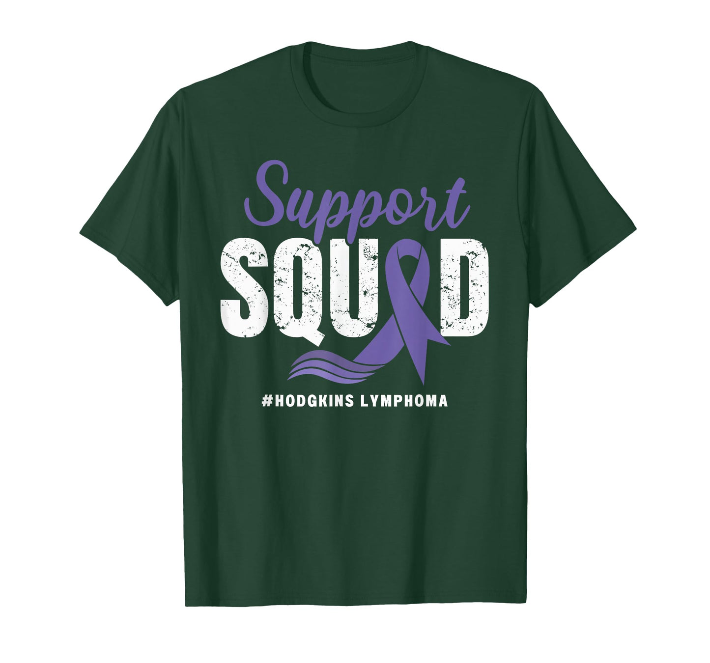 Hodgkins Lymphoma Support Squad Wear Purple Awareness Ribbon T-Shirt
