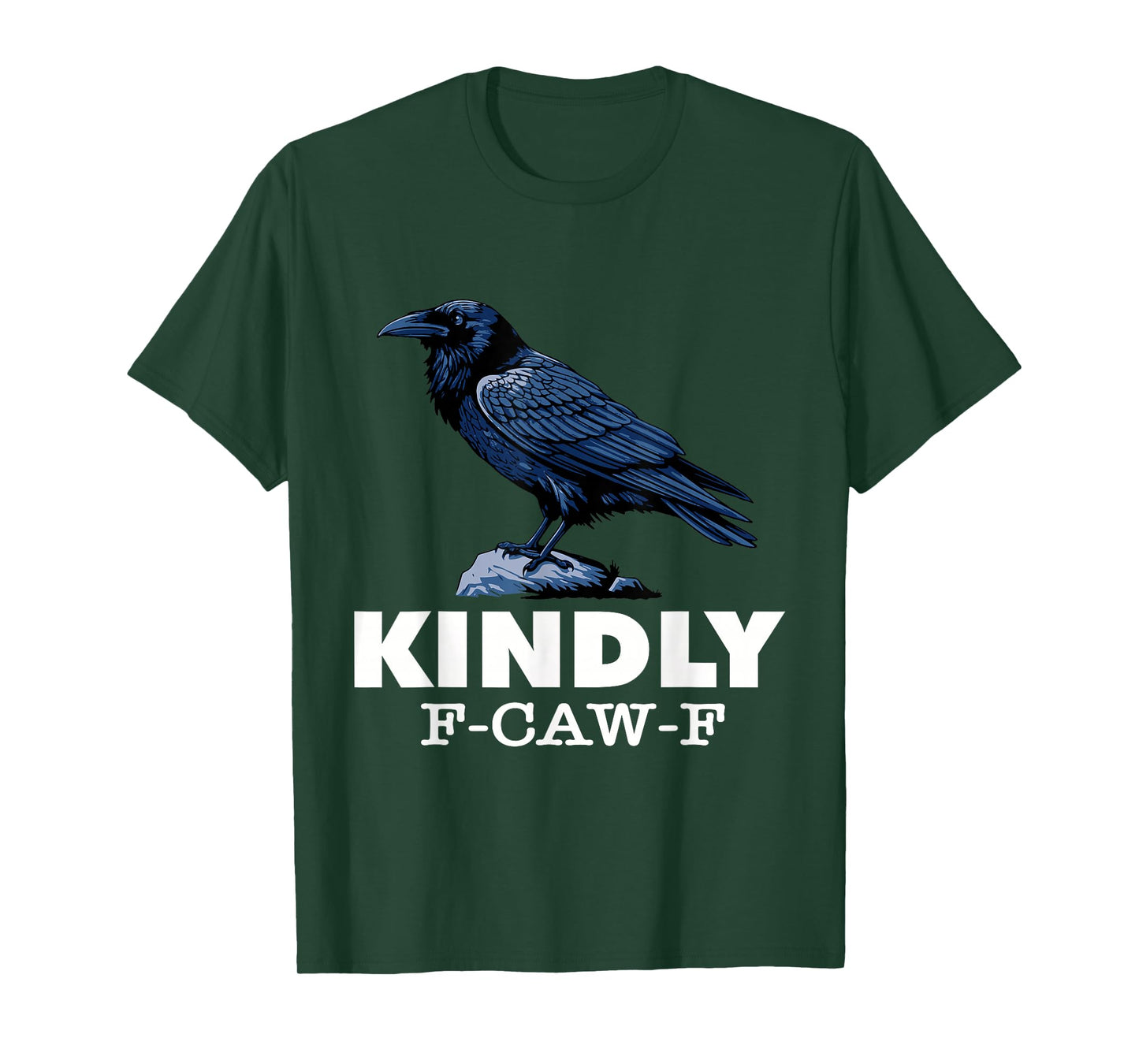 Kindly F-CAW-F Crow Raven Halloween Dark Bird Crow Meme T-Shirt