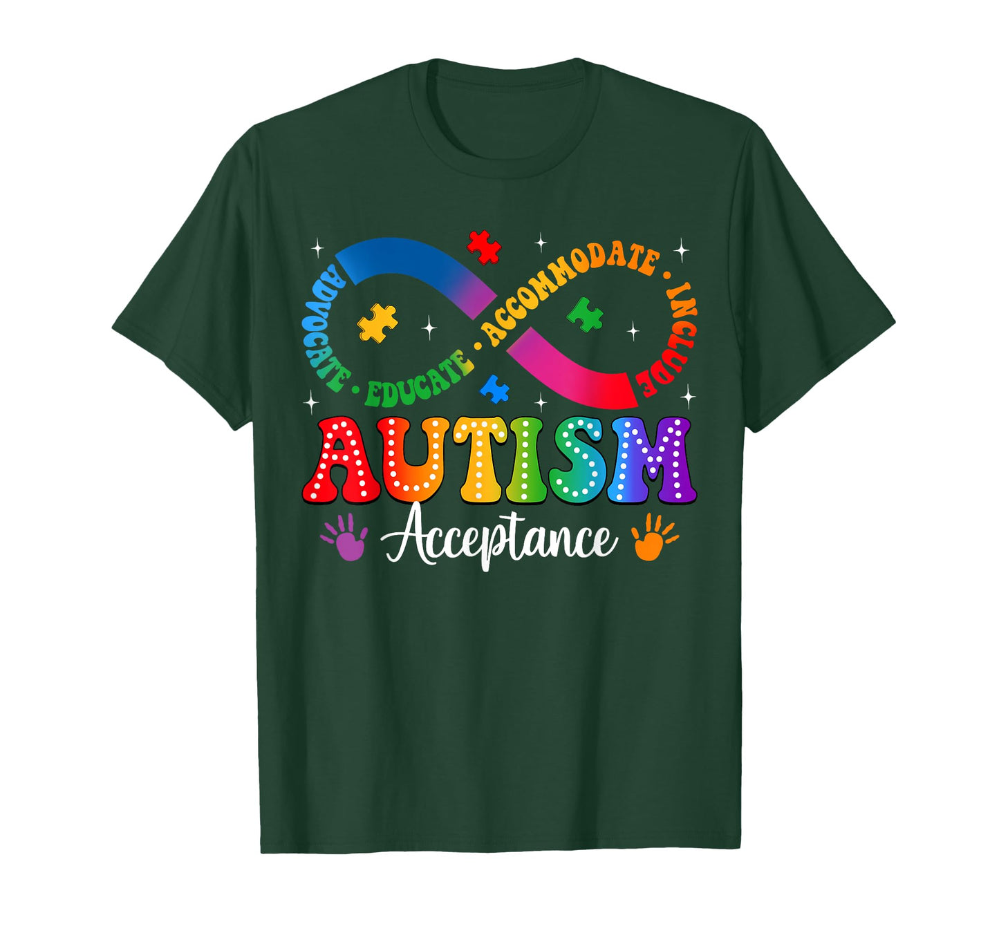 Autism Awareness Acceptance Shirt Infinity Symbol Men Women T-Shirt