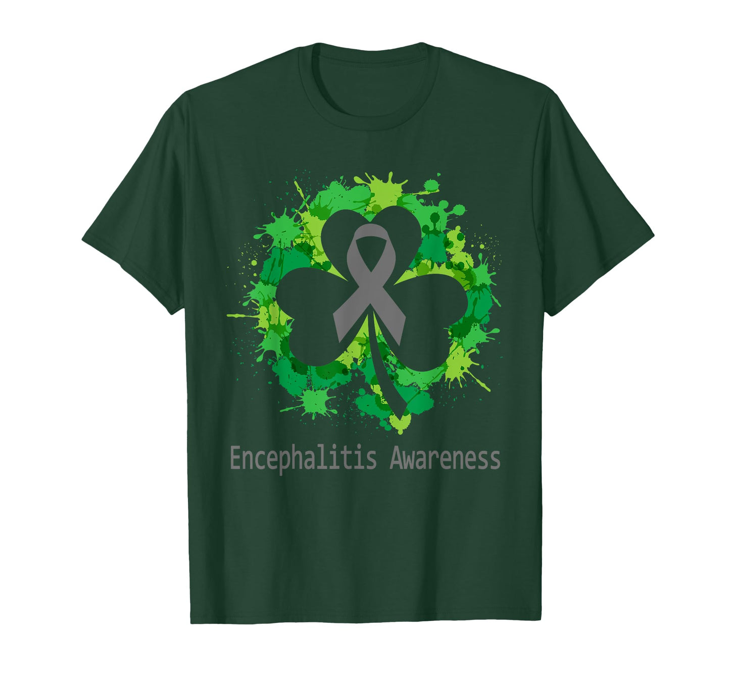 Clover Encephalitis Awareness Shirt For Women Men T-Shirt
