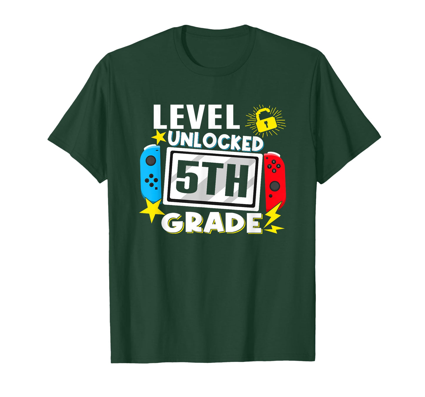 First Day Of 5th Grade Level Unlocked Game Back To School T-Shirt