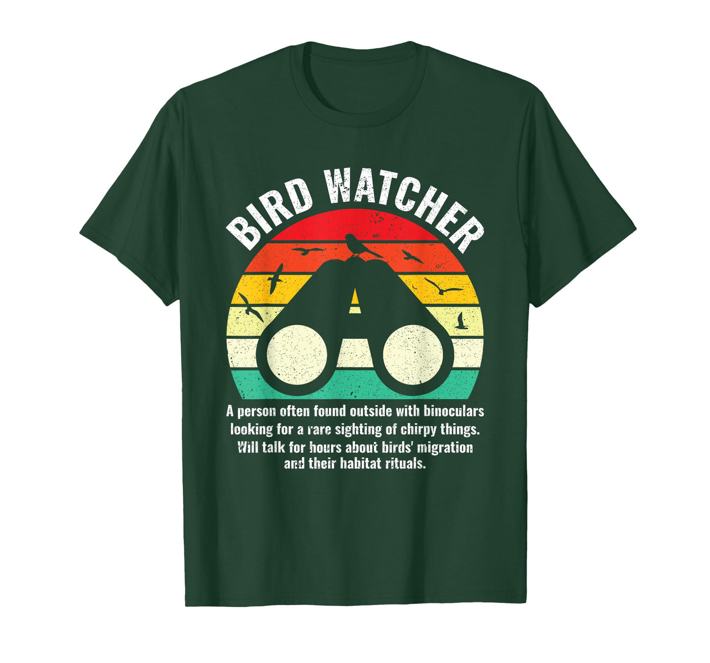 Funny Bird Watcher Definition Birder Bird Watching T-Shirt
